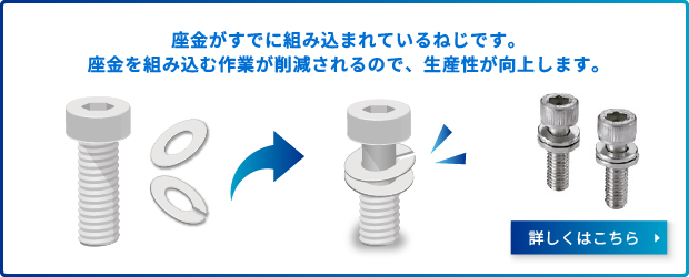  座金組込みねじ